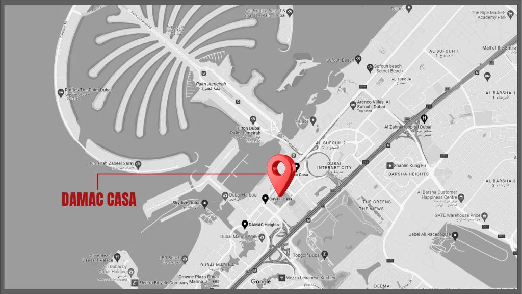 Damac Casa Near location map