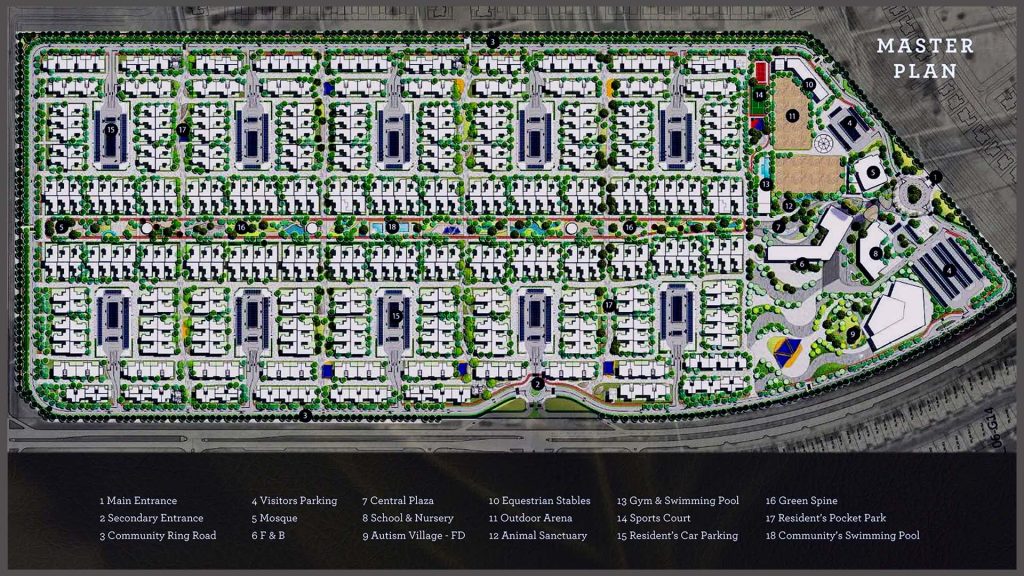 The Sustainable City Yas Island, Master plan