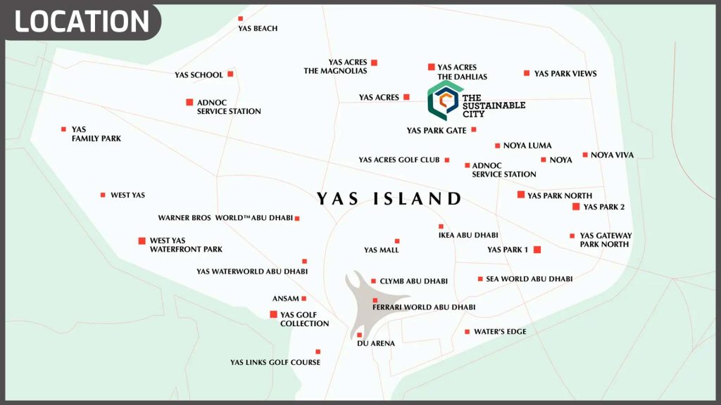 The Sustainable City location plan